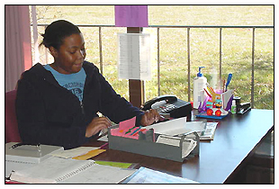 A Resident Assistance In the Residence Hall Offices -- photography by Hollie Miller